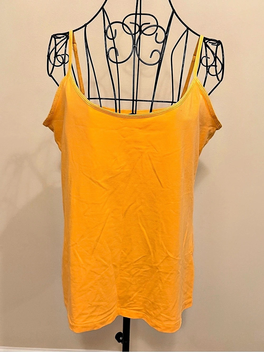 Old Navy Intimates Orange Solid XL Camisole Tank Top Cotton Stretch Adjustable